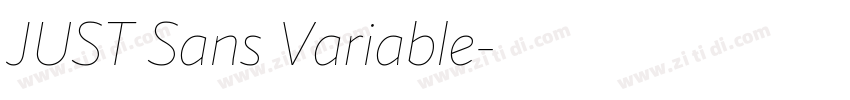 JUST Sans Variable字体转换